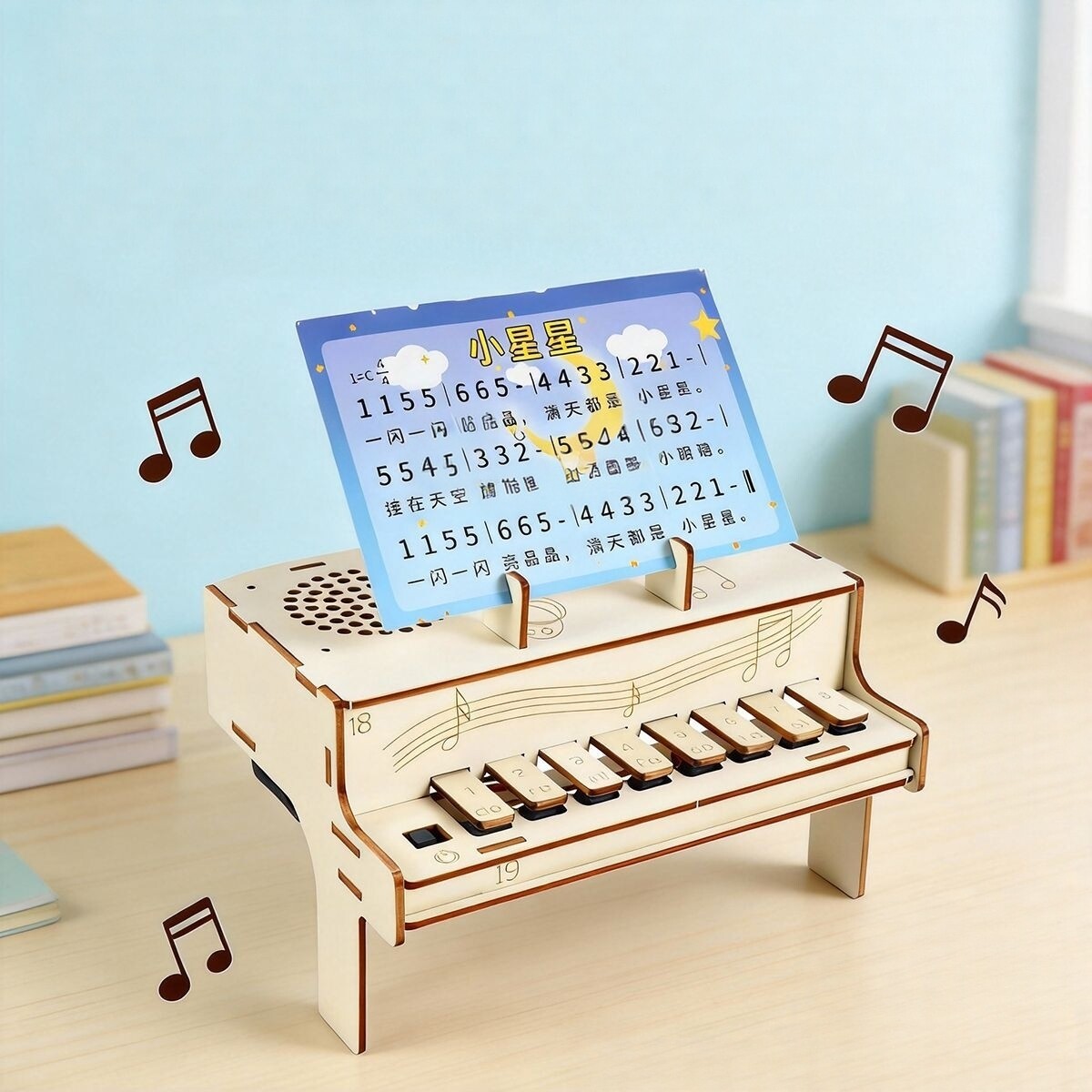 Diy Electronics Parts - DIY Wooden Electronic Piano Model STEM