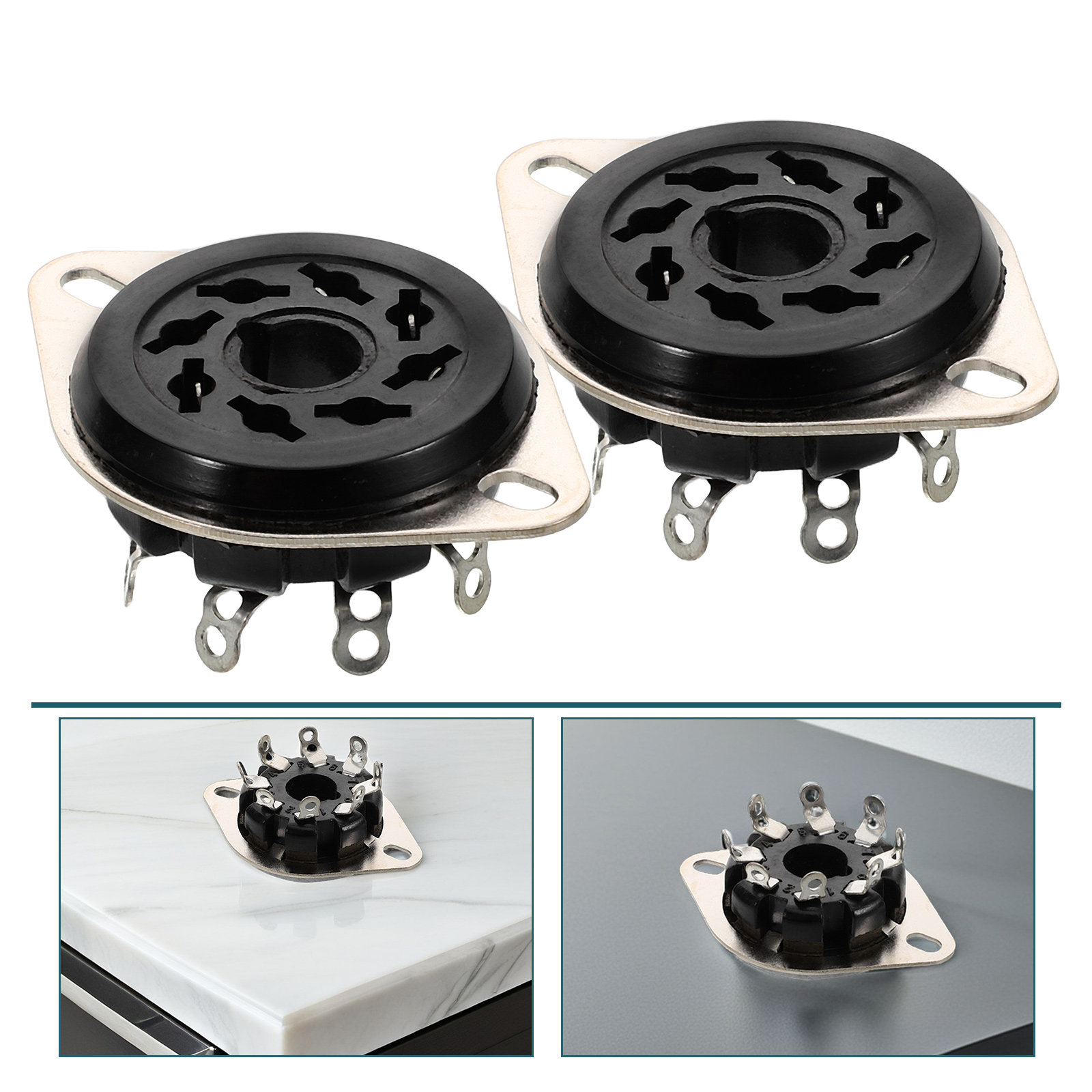 Diy Electronics Tpu - 5Pcs Electronic Tube Socket Bakelite 8Pin