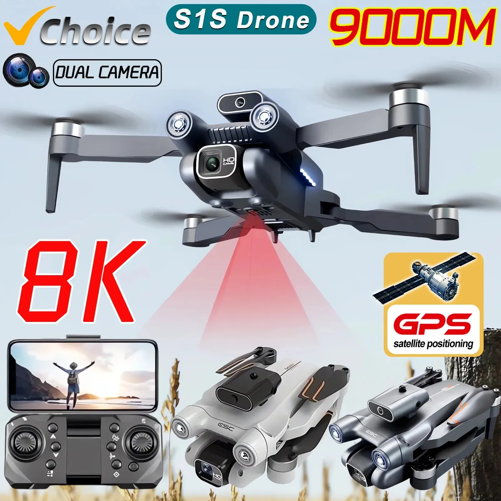 New S1S 5G GPS Drone Camera 8K - đánh giá và giá Diy Drone Electronics