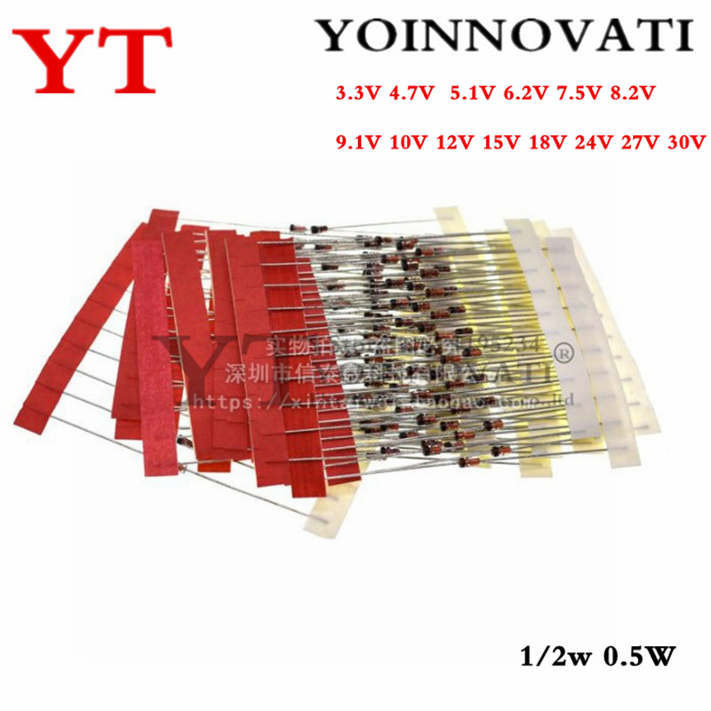 1/2W 0.5W Điốt Zener 3.3-30V 1 - đánh giá và giá Best Diy Electronics Kits