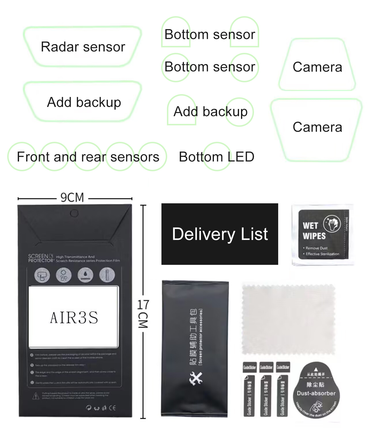 ​Lens Sensor Protective Film f - đánh giá và giá Diy Drone Electronics