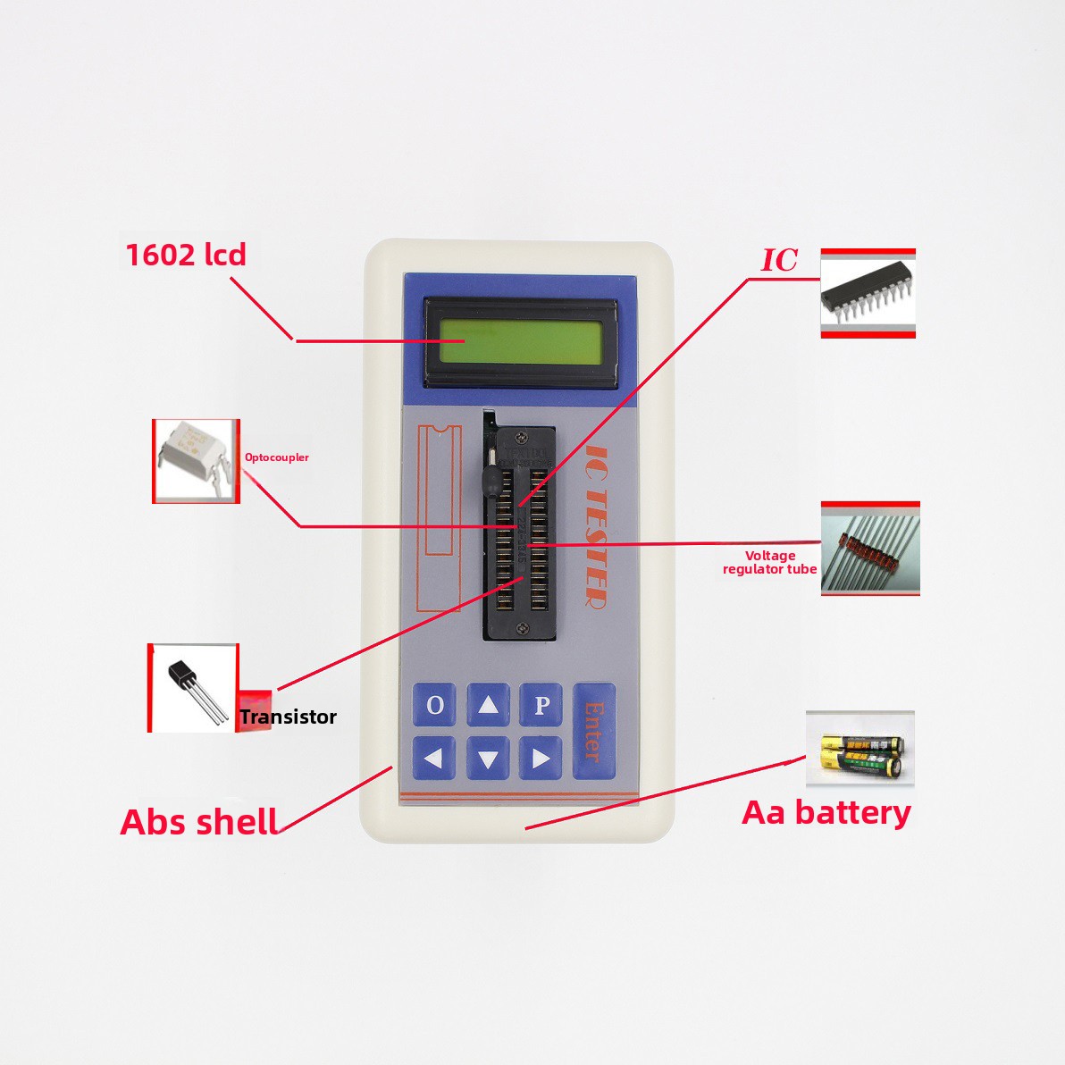 TSH‑06F IC Transistor Tester f - đánh giá và giá Diy Electronics Lab Equipment