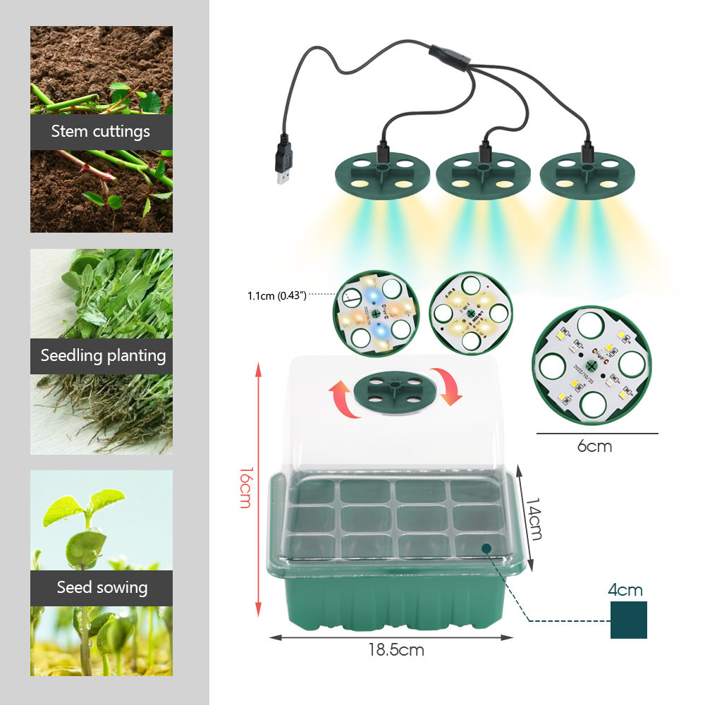 LED Nursery Pots with Grow Lig - đánh giá và giá Led Assortment Kit