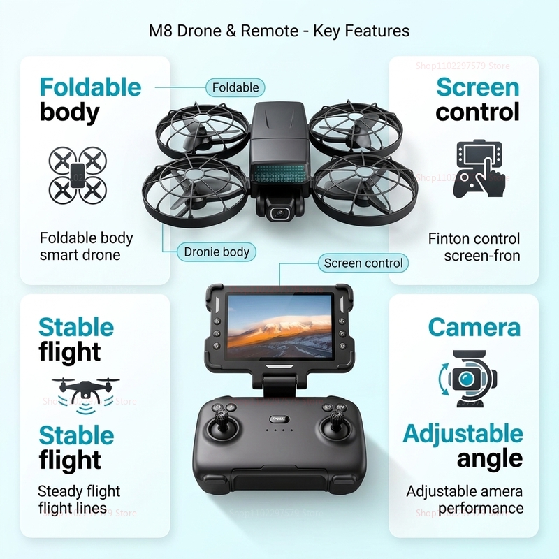 New Drones M8 GPS 8K Professio - đánh giá và giá Diy Drone Electronics