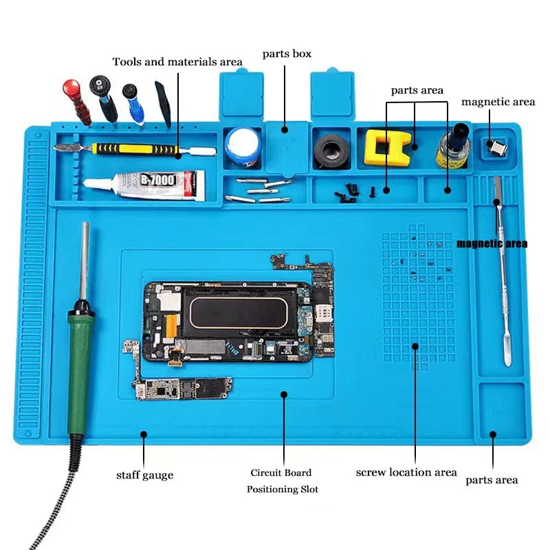 Anti-Static Silicone Soldering - đánh giá và giá Diy Electronics Workstation