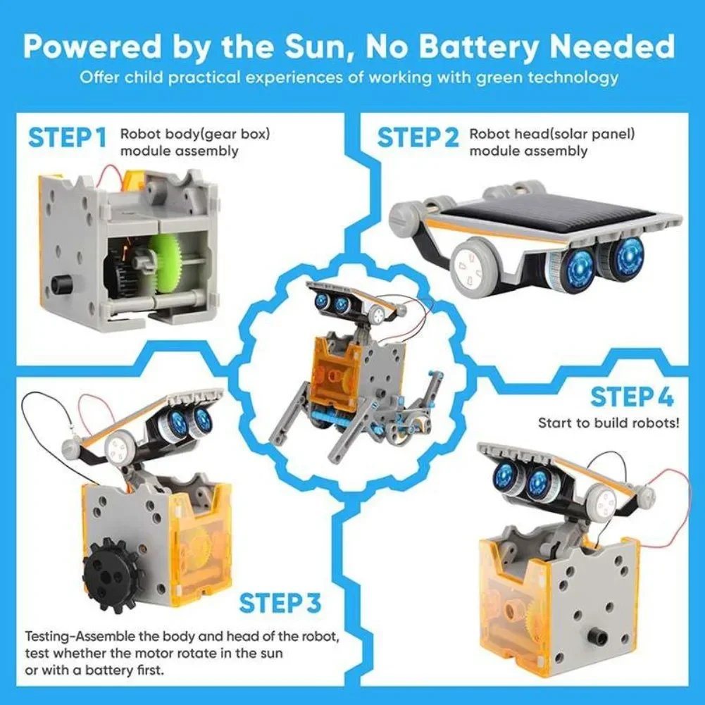 13 in 1 Solar Powered Robot Sc - đánh giá và giá Diy Electronics Parts