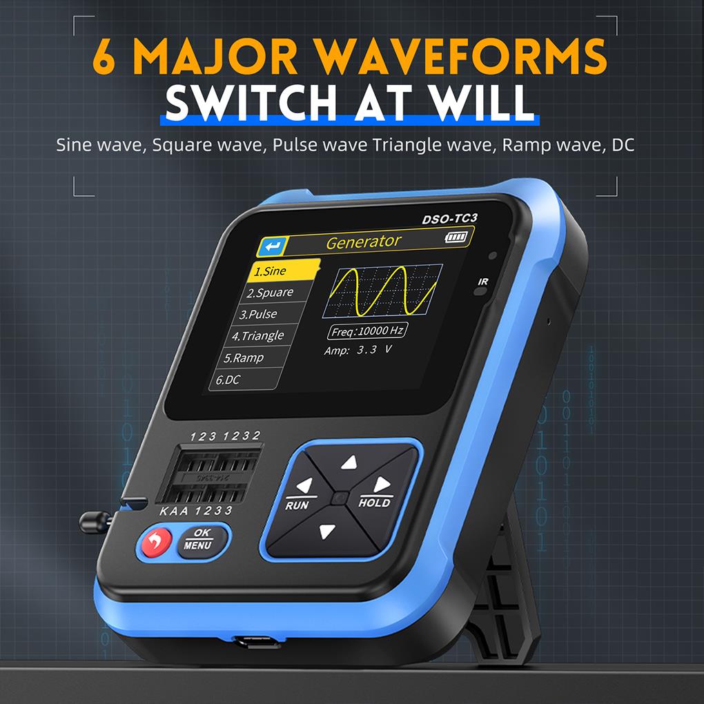 FNIRSI DSO-TC3 3in1 Mini Handh - đánh giá và giá Oscilloscope Dso Mini